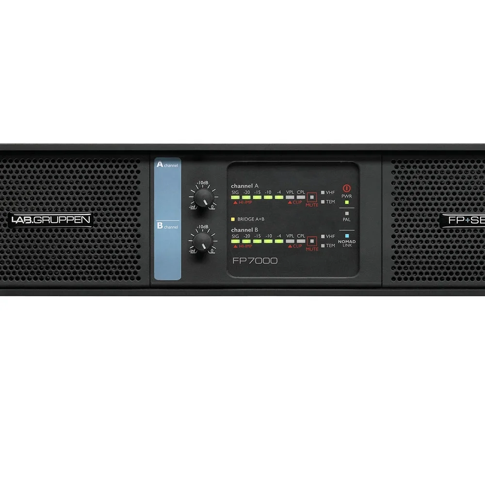 Lab.gruppen FP7000 2-Channel 7000 Watts Power Amplifier for Line Array Speakers System Stage Indoor Outdoor
