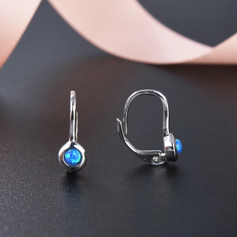 Minimalistic Artificial Gemstone Jewellery 925 Sterling Silver Exotic Earrings
