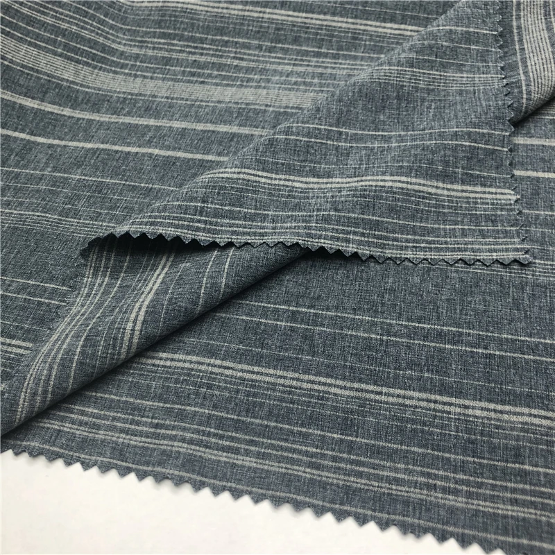 100D woven 4 way stretch cationic stripe plaid stretch fabric for sport pants and trousers