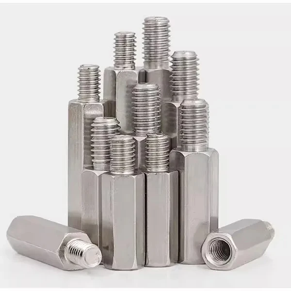 304 stainless steel 4#40 inch custom CNC machining parts hex round threaded standoff spacer standoff spacers bolts