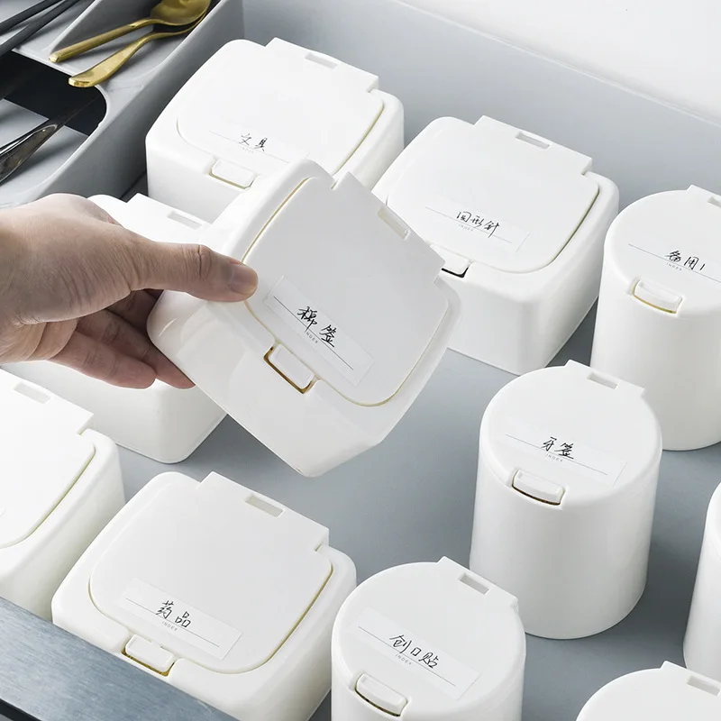 Ящик для хранения небольших предметов, коробка для домашнего и офисного хранения мелочей, медицинских ватных палочек, Настольная коробка для хранения