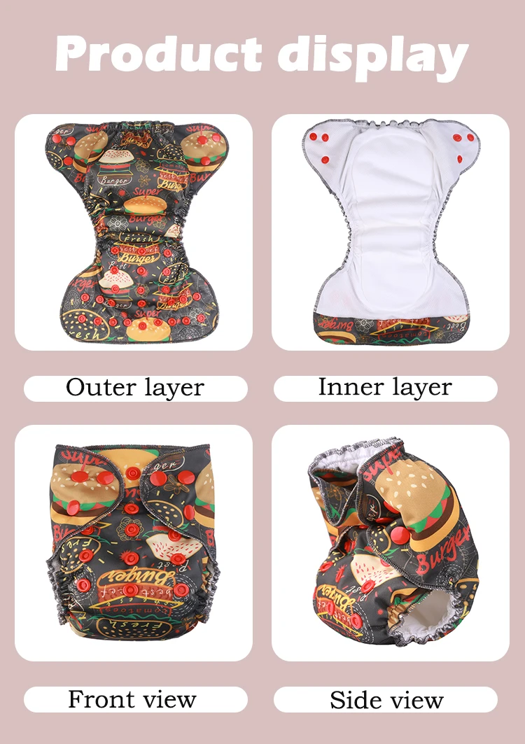 Manufacturers Ecologic Product Cheap Cloth Nappies Washable Custom Wholesale Reusable Baby Cloth Diaper