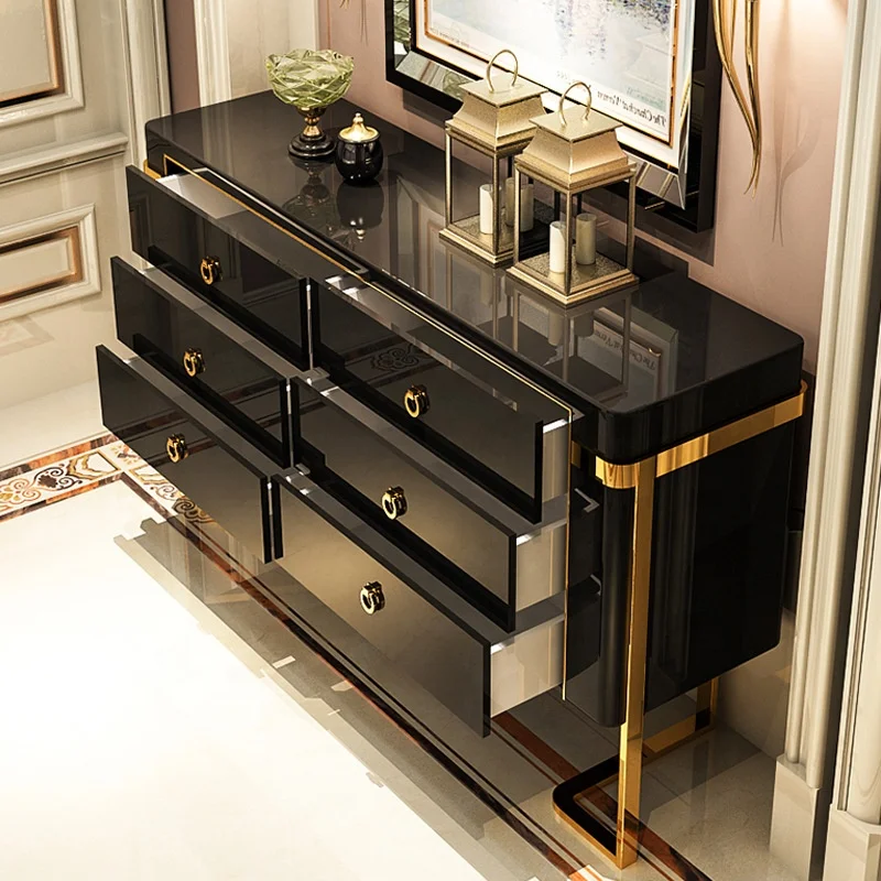 Modern Console Table Luxury Console Table With Drawer  Gold Furniture Cabinet Modern Design Living Room Cabinet  Home Furniture