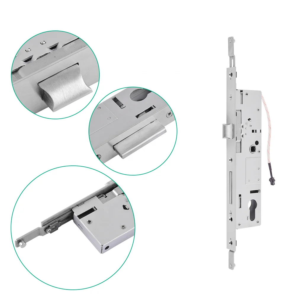 EU 3585 electronic lock body safety stainless steel up down bolt smart mortise lock body