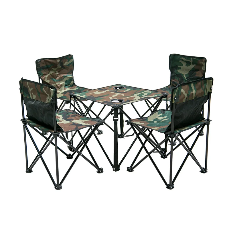 
Wholesale Outdoor Aluminium Mini Stainless Lightweight Seat Stool Portable Camping Chair and Table Set 