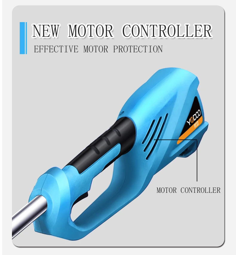 Battery Brush-cutter attachment brushcutter head brush line with two poles connect
