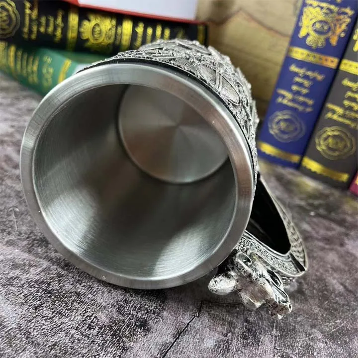 Customized Viking Drinking Cup Metal Insulated Resin Beer Mug Templar Mug for Promotional Lovers Gifts