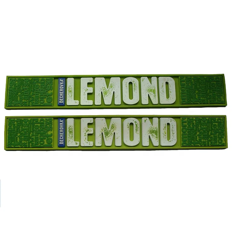 Пользовательский 3d логотип тиснение Корона ПВХ бар коврики