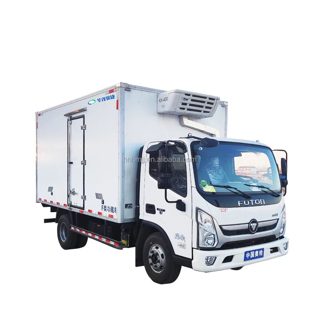 FOTON 2 ton freezer refrigerated truck refrigeration trucks for vegetables cooling van truck