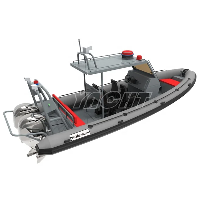 25ft RHIB 760 Круизная алюминиевая ребристая надувная лодка орка гипалон
