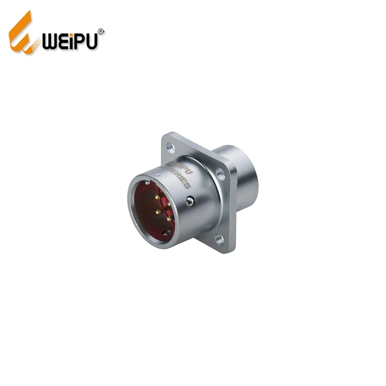 
WEIPU SF1213/S female receptacle IP67 waterproof Square flange wire connector 