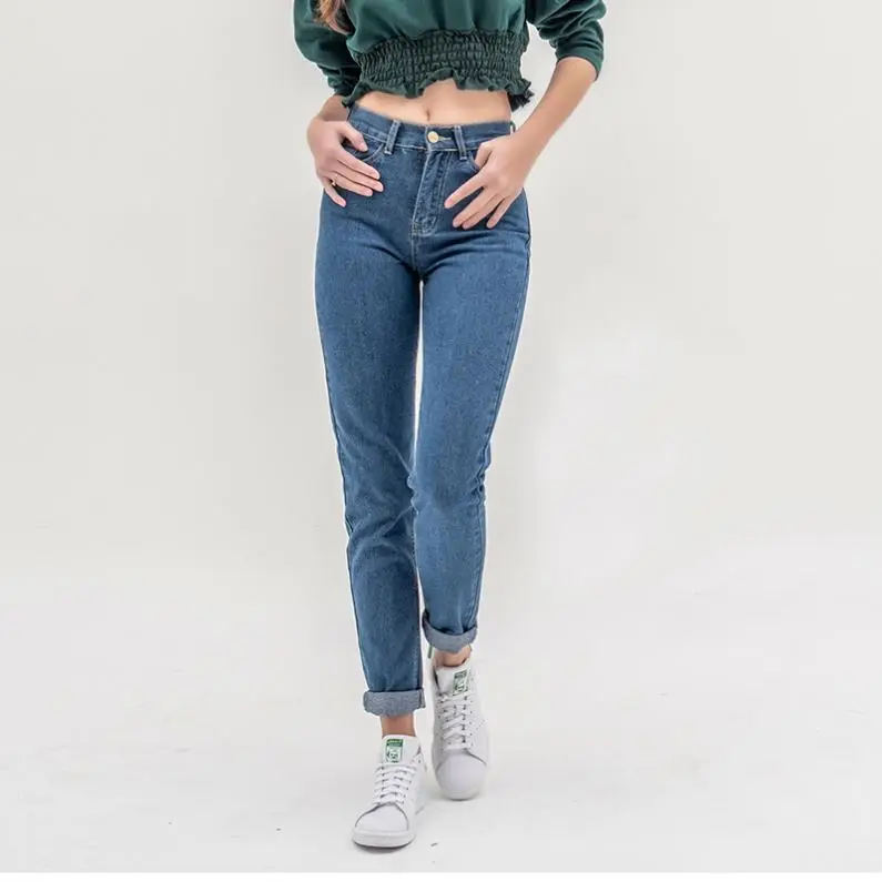 
Oem Girl Latest Top High Waist Highwaist Stylish Woman Plu Size Custom Denim Price Fit Boyfriend Jean 