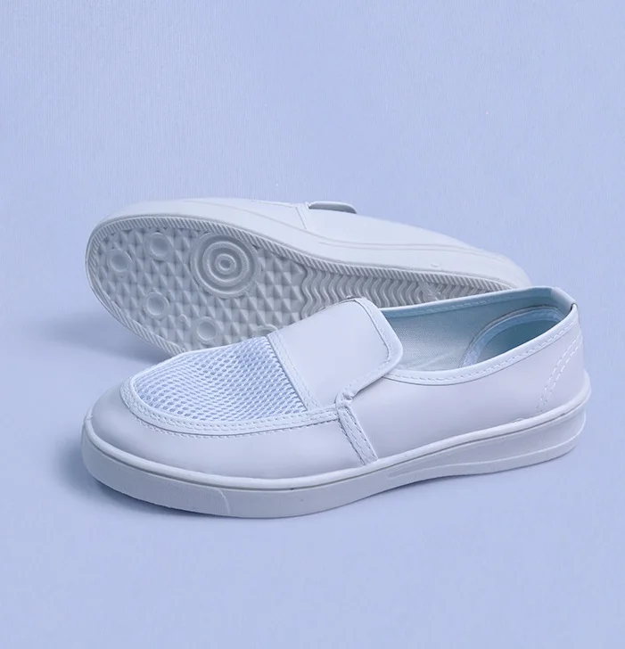 Anti-static mesh PVC anti-skid breathable safety shoes clean work shoes