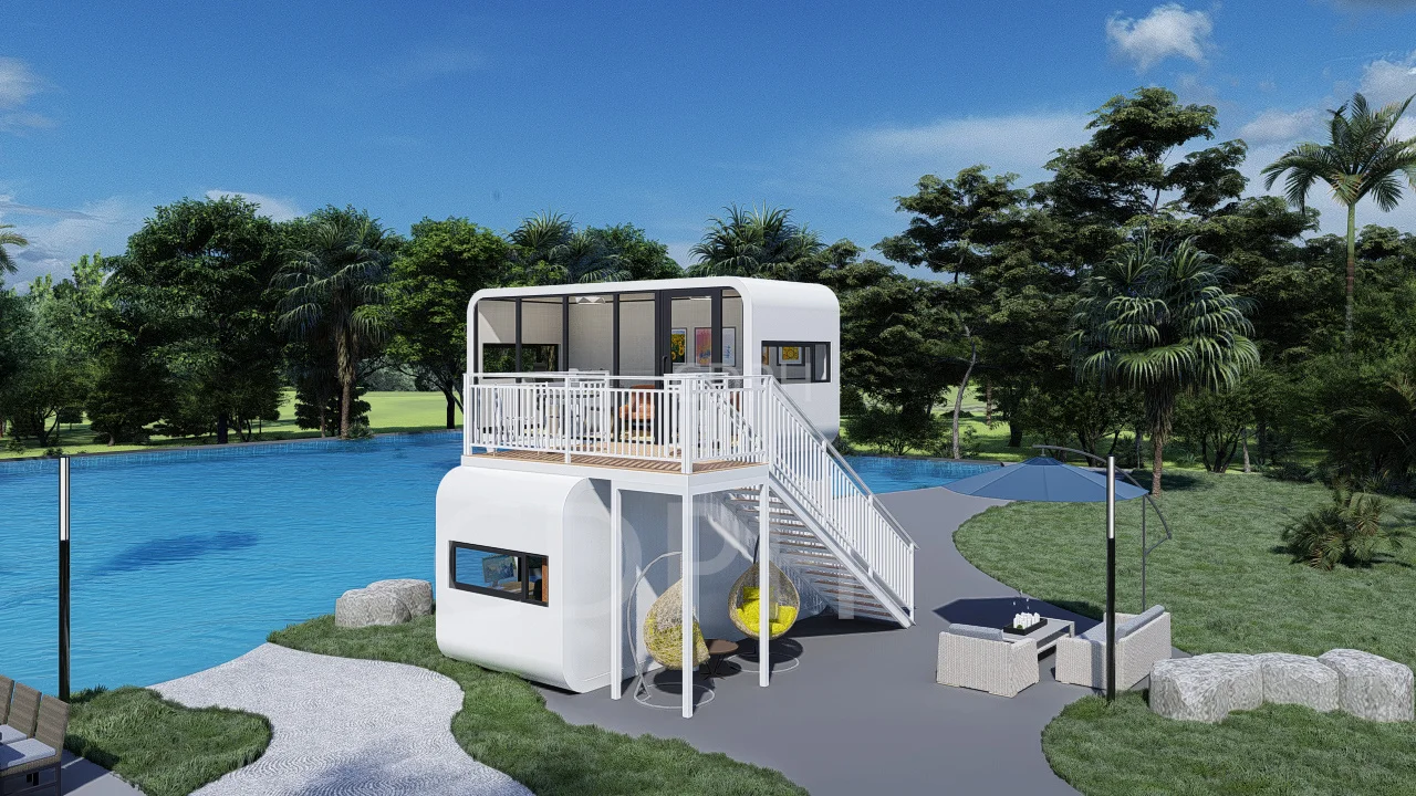 Beach Villa modular prefabricated house transportation container micro residence home stay resort house
