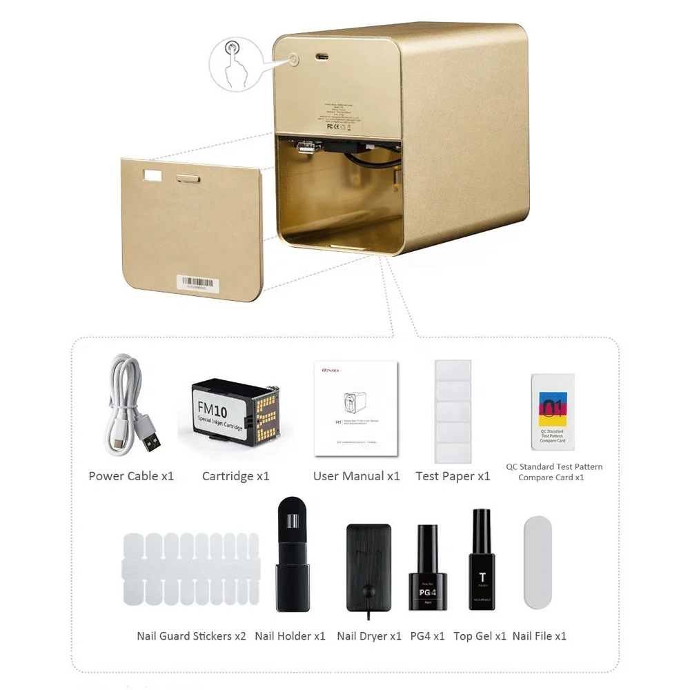 O2Nails good price wifi auto digital art nail printer machine H1