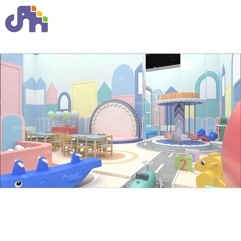 Domerry 224m*m Customized parque infantil kids entertainment equipment indoor playground trampoline for children
