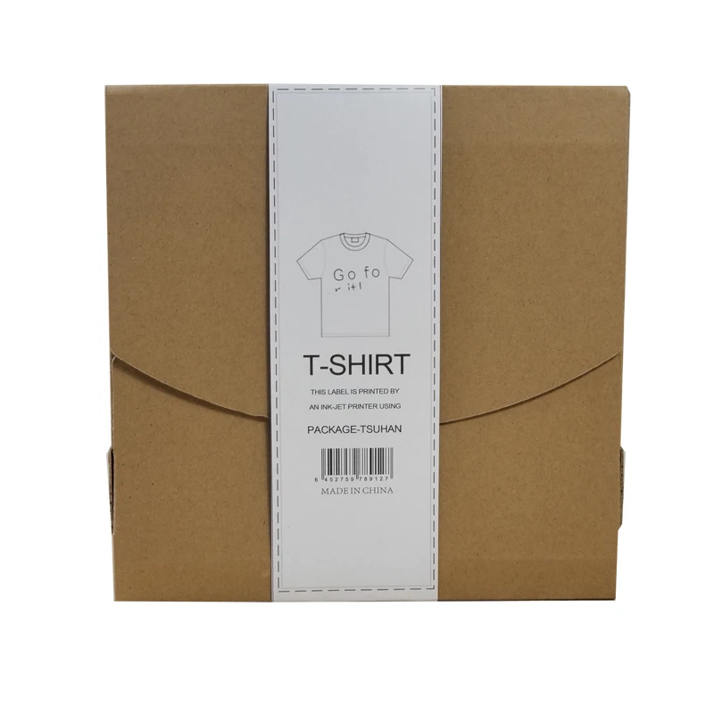 Custom Eco Friend Kraft Paper Card Box T-Shirt Scarf Craft Socks Packaging Paper Card Box  Envelope Box With Logo