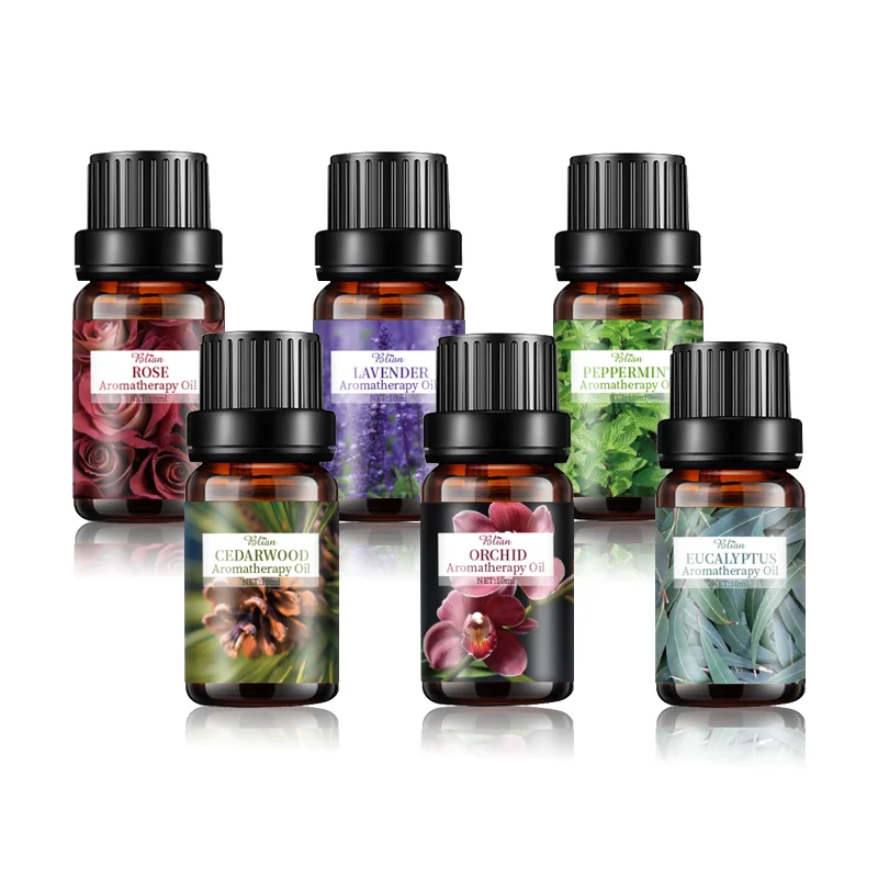 Top 6 Blends Essential Oils Set - Aromatherapy Diffuser Oil for Sleep, Mood, Breathe, Muscle Relief, Temptation,Feel Good,Relief