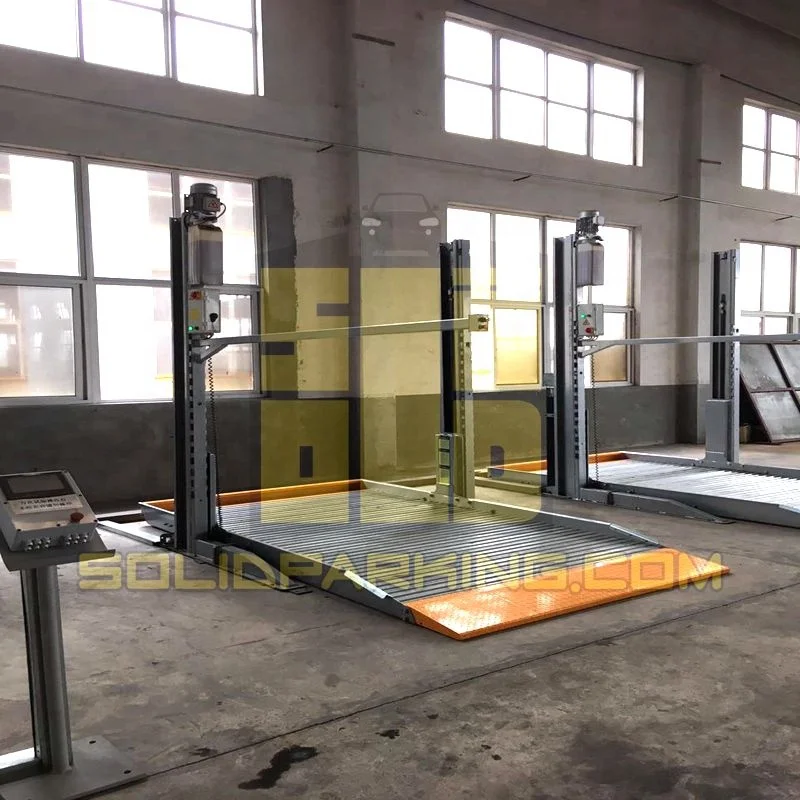Durable Hydraulic Workshop Garage Hoist Vertical Parking Equipment Duplex Stacker with electromagnetic 2 Post Car Lift Parking