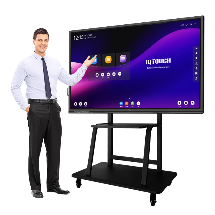 School Classroom Teach Touch Screen 65 75 86 Inch Flat Panel Electronic White Board Digital Interactive Whiteboard Smart Boards