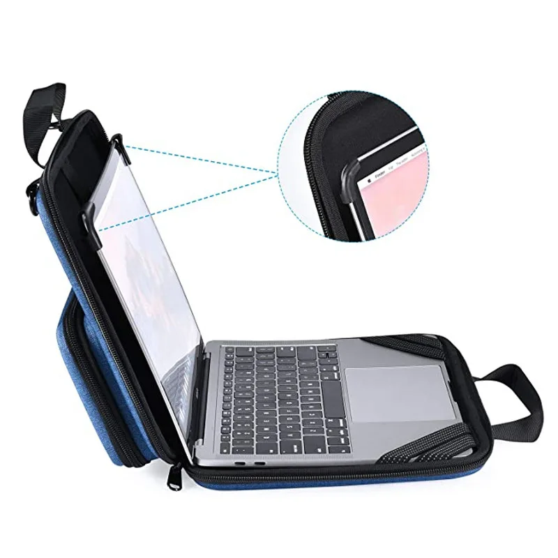 Custom logo professional storage box waterproof hard shell protective eva laptop bag