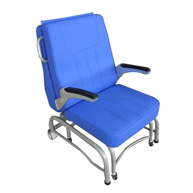 
AG-AC005 PVC Leather surface and sponge padded multi function hospital accompany patient folding single sofa 