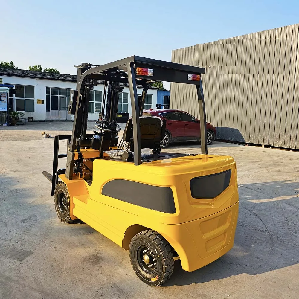 A wholesale forklift scale stacker crane forklift made in China is used for stacking and moving goods in workshop warehouses