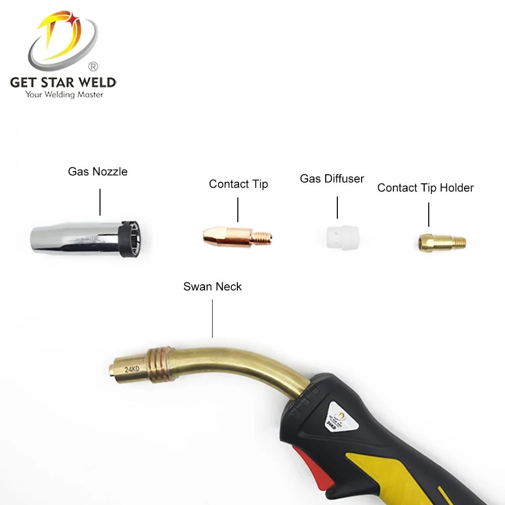 Get Star Weld 24kd mig welding torch mig binzel 24kd 3/4/5meters
