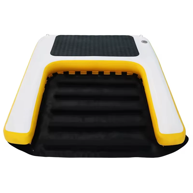 Portable inflatable water dog ramp floating platform pet boat ramp swimming pool dog ladder