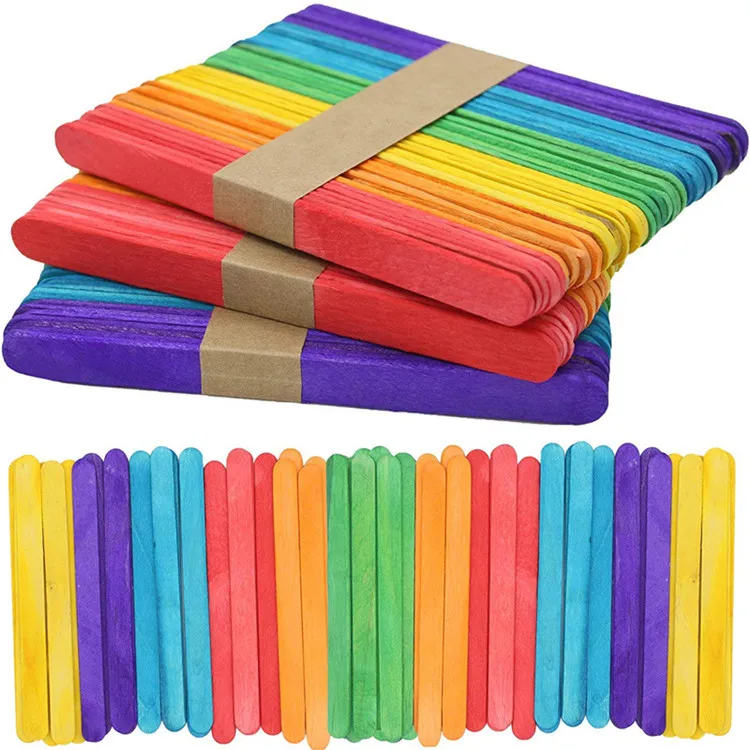 High Quality Jumbo Craft Sticks Wooden Popsicle Ice Pop Ice Cream Sticks For Diy Craft Creative Designs