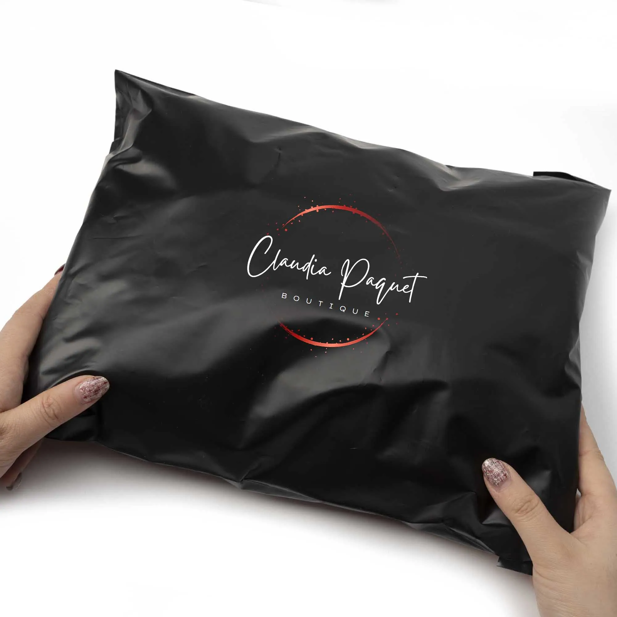 Custom Logo Printed Express Bag Recycled Black Courier Bags Clothes Shipping Package Envelope Poly Mailer Mailing Polymailer Bag