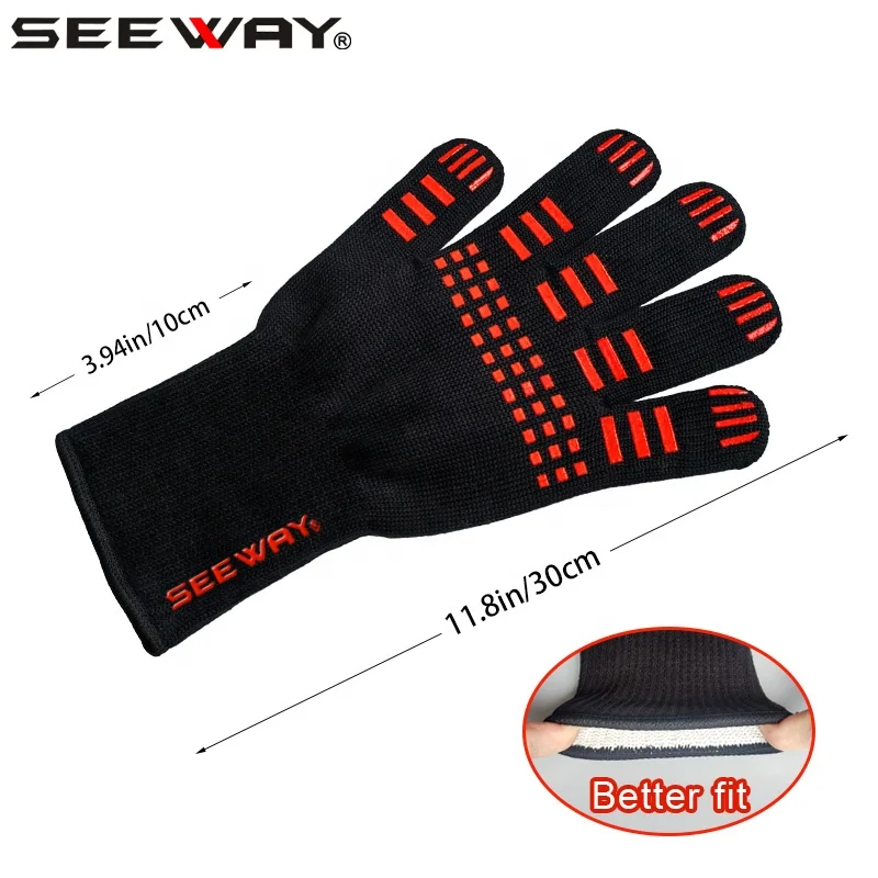 Seeway Flameproof Heat Resistant Grill Cooking Gloves