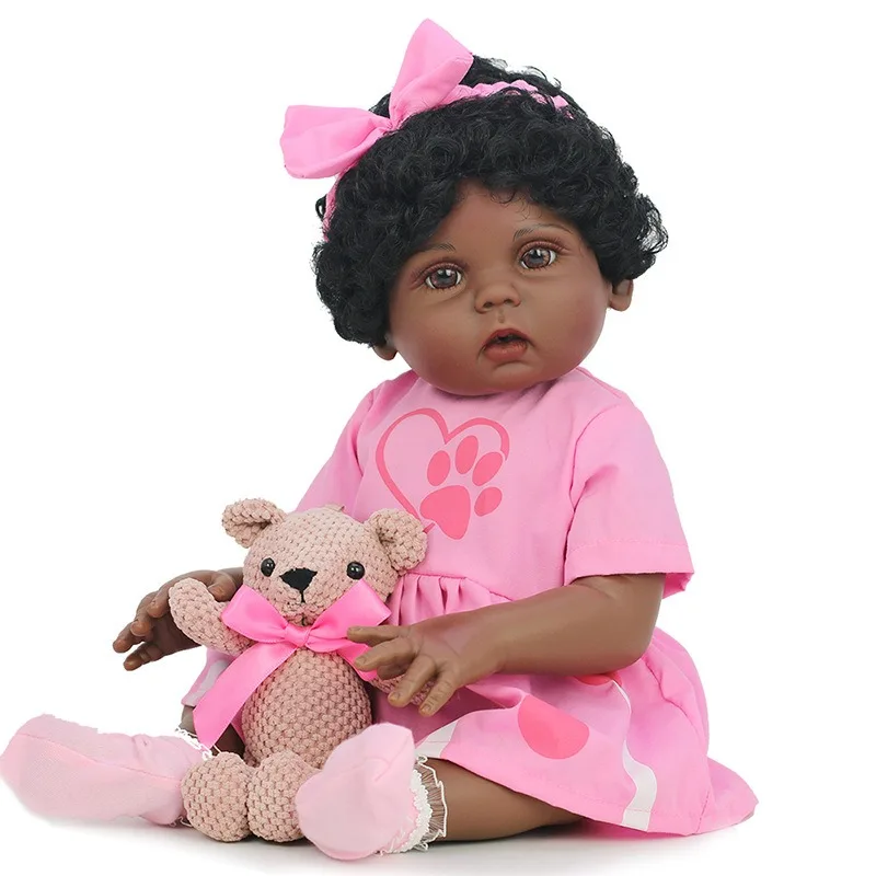 NPK 22inch Dolls baby bebe doll reborn Simulation Baby Dolls Soft Silicone Reborn Toddler Baby Toys For Girls Children