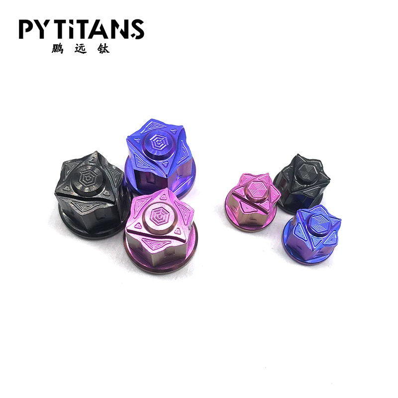 Wholesale high quality axle nut m6 m8 m10 gr5 titanium nut  motorcycle modification Closed nuts by PYTITANS