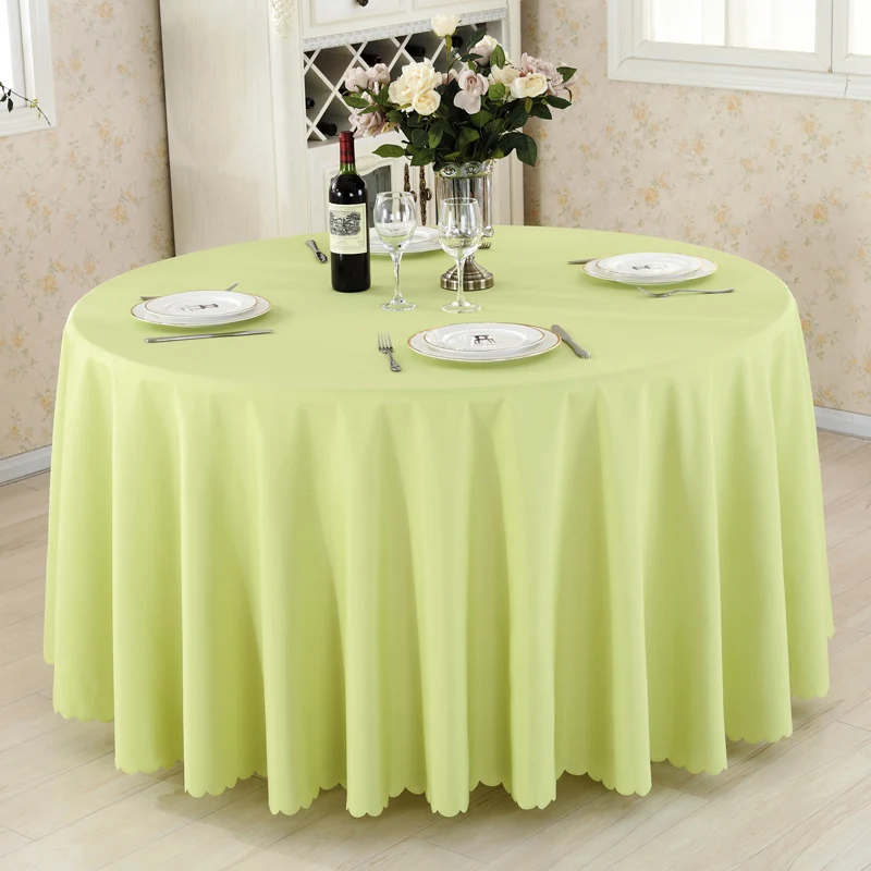 Round Party Birthday Wedding Party Tablecloth Table Clothes Wedding Table Cover Decoration Polyester Washable