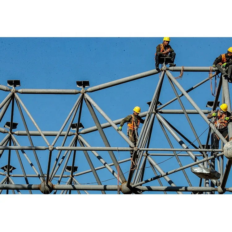 Light weight prefab metal storage shed steel structure space frame storage shed construction