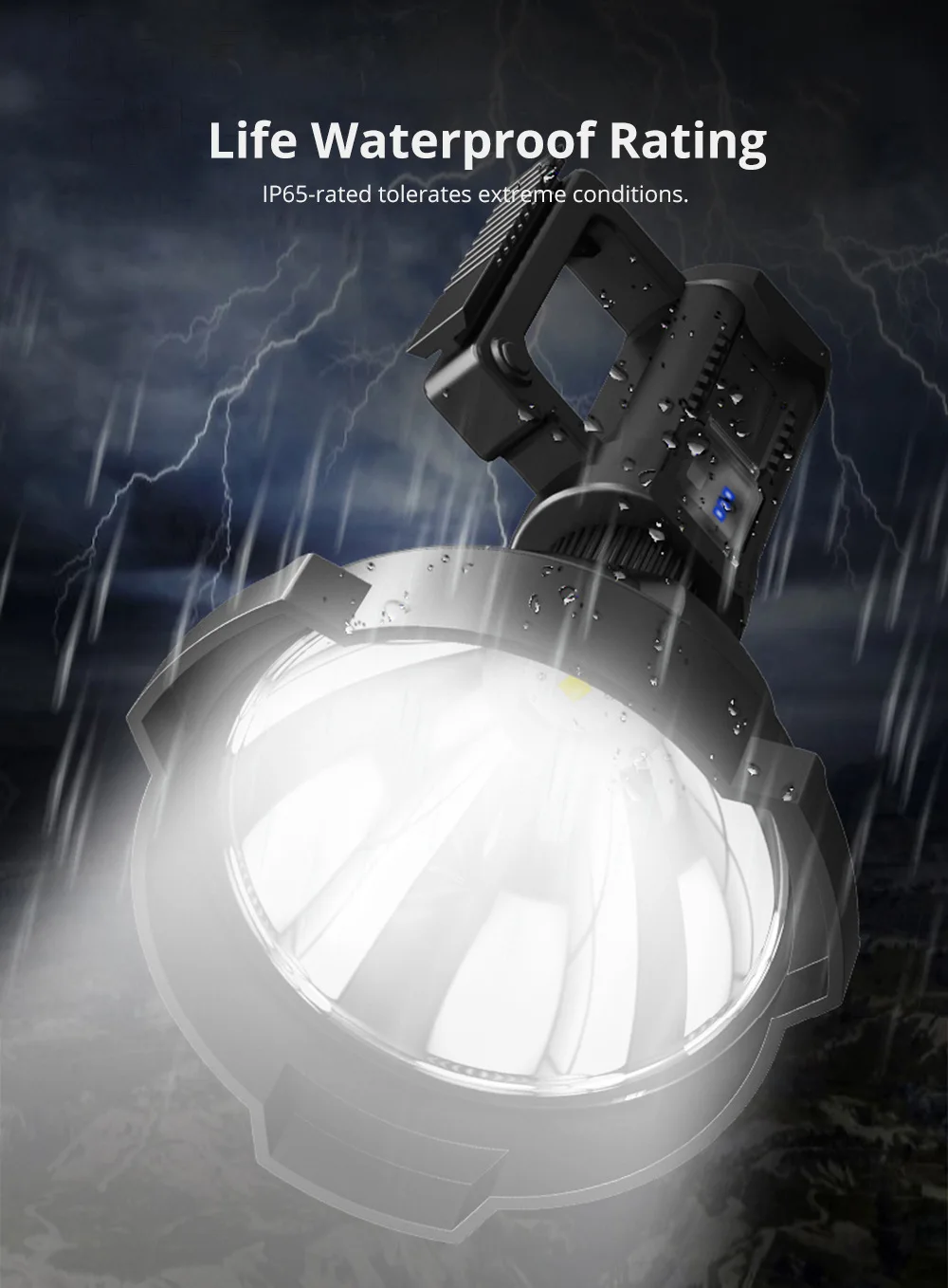 High quality Led Flashlight Long Range multifunction USB rechargeable plastic waterproof Flashlight