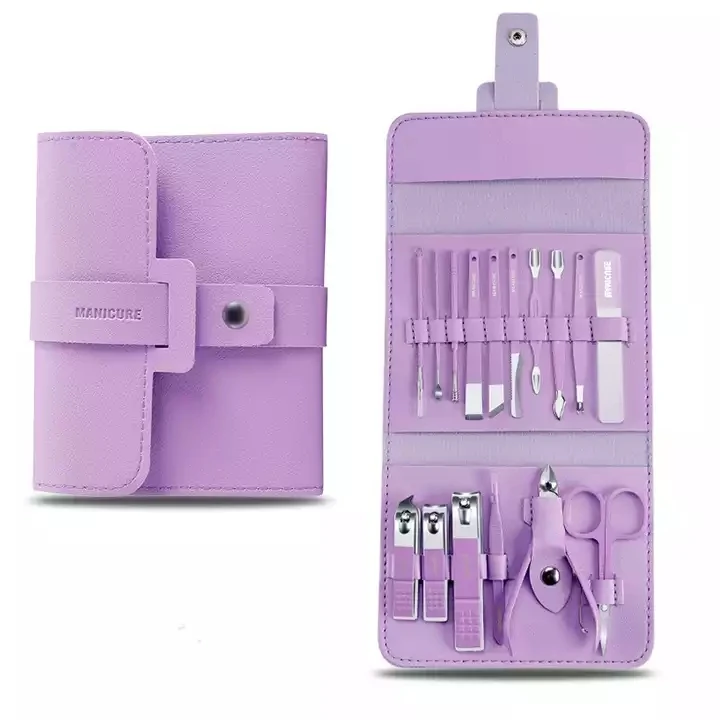 16 piece Manicure Pedicure Set Toe Nail Clipper Nail Cutter Tool Kit Manicure Set for Travel & nail repair Kit