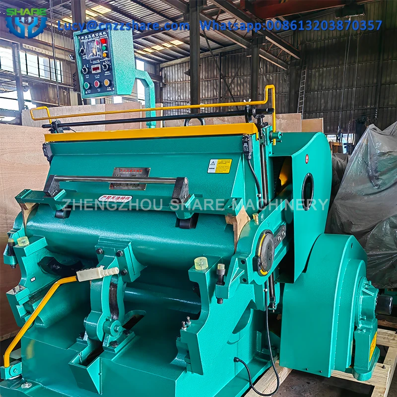 cnc flatbed automatic carton die cutting press machine