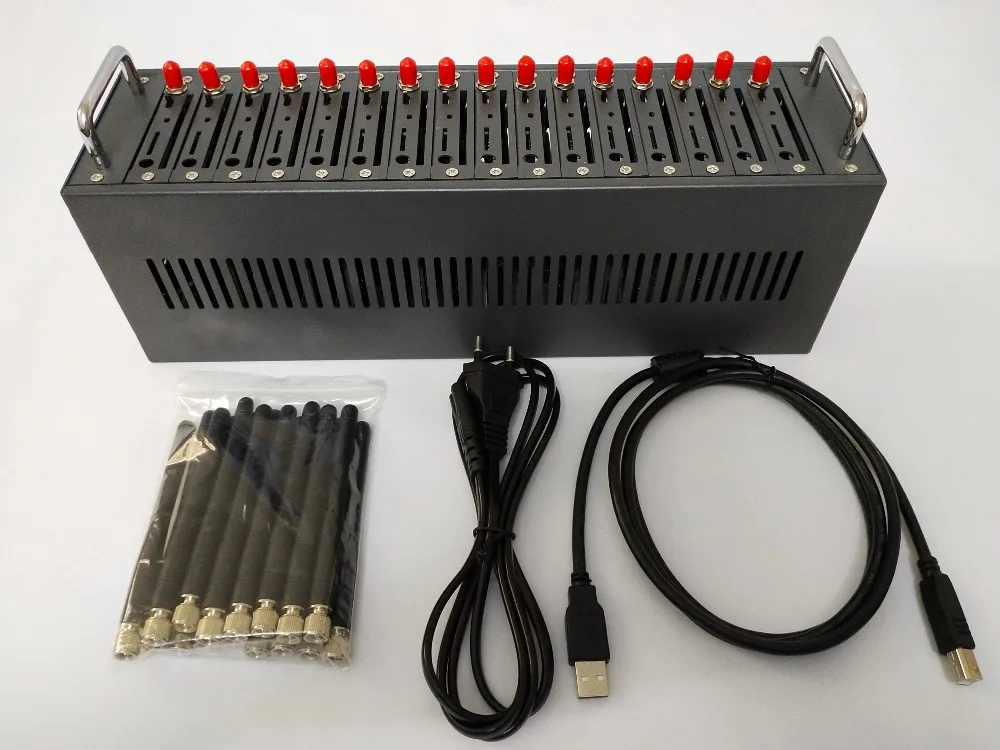 IMEI changeable 16 ports multi sim gsm modem Quectel M35 Bulk sms modem 16 sim card multi-port modem pool