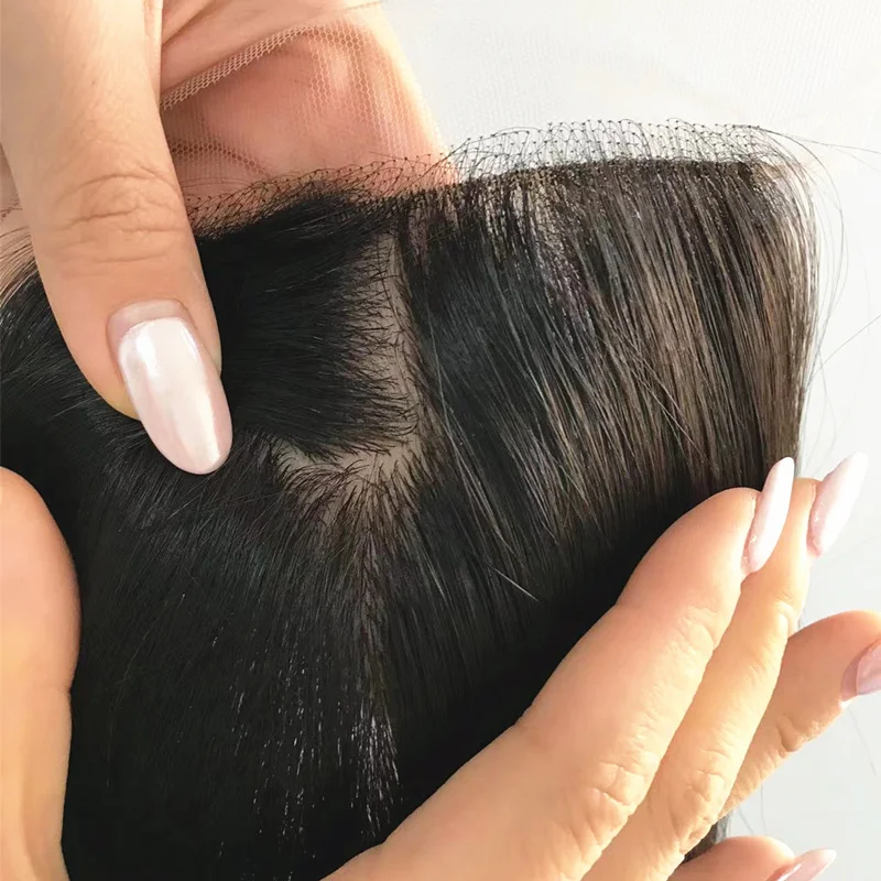 Wholesale 4*4 Lace Closure Top Quality Human Hair Frontal Lace Closure Silk Base Closure For Wigs In Stock Ready To Ship