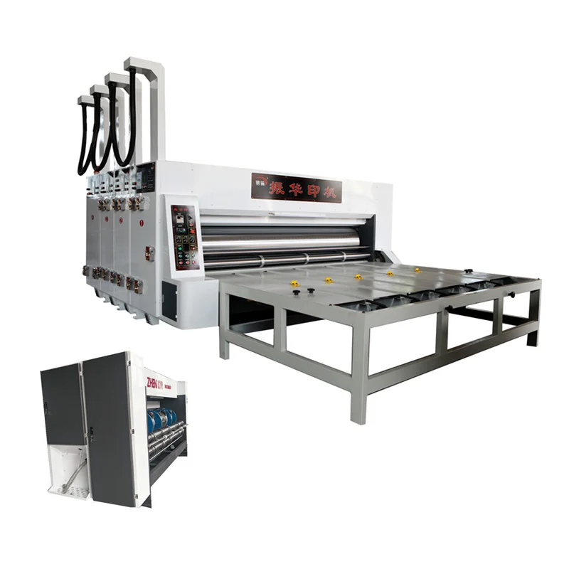 ZHENHUA-YSF-C Semi Automatic Slotting Chain Corrugated Cardboard Making Color Printer Slotter Rotary Die Cutter Printing Machine