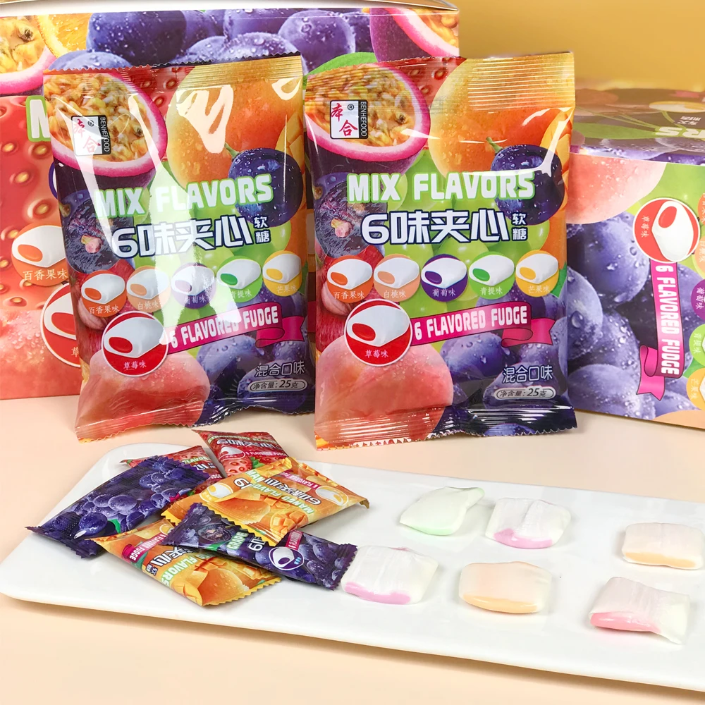 Hight Quality Chewy Candis Fruit Flavour Soft Candy Sweets Candy Factory