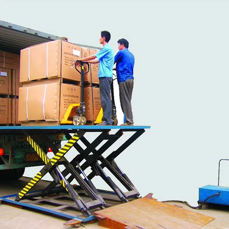 mingfeng new small cargo truck loading lift table electric power hydraulic platform