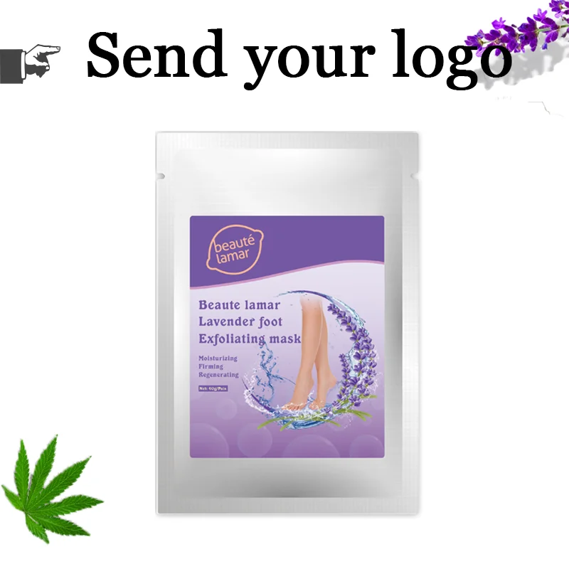 China  private label natural lavender nourish care dead skin exfoliating foot peel mask plantqute