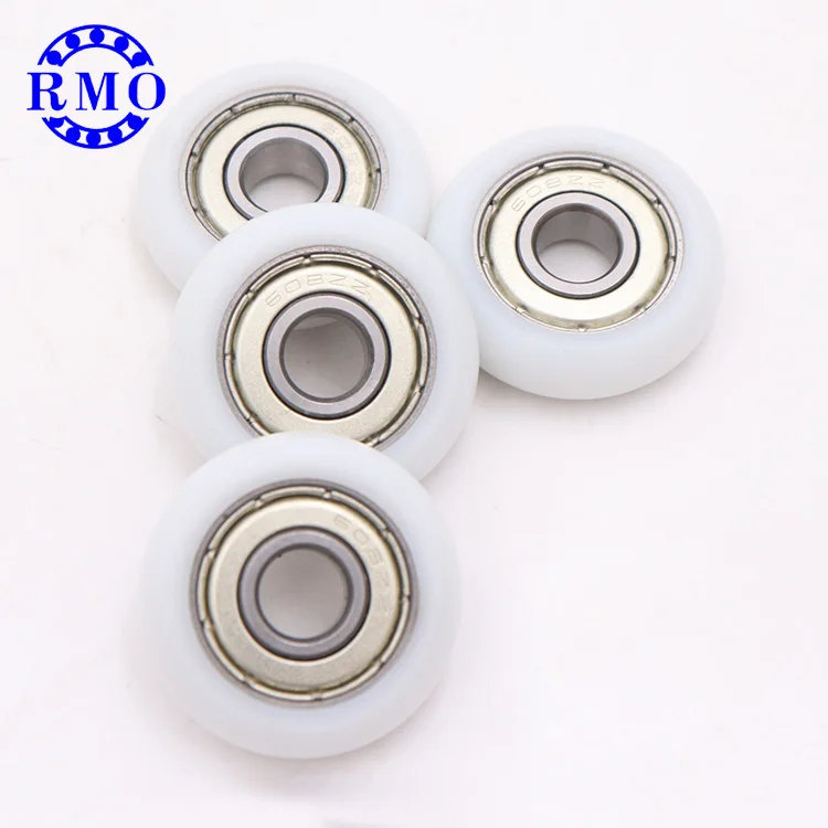 Sliding doors nylon pulley PA6 sliding window roller 608ZZ R type 608 boat wheel smooth rollers wheels for boat wheel