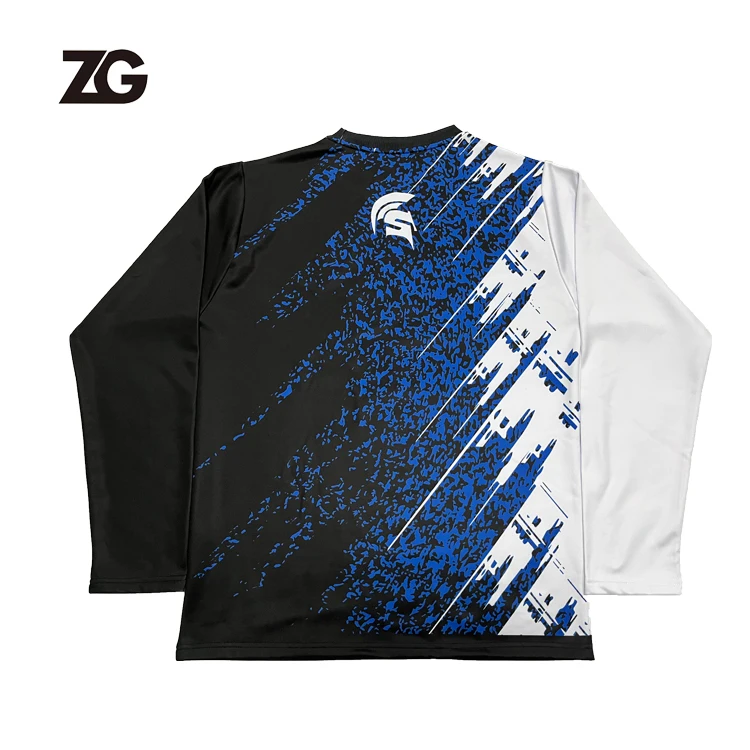 Customizable Sublimation Printing High Quality Long Sleeve Crewneck Training Basketball Shirt