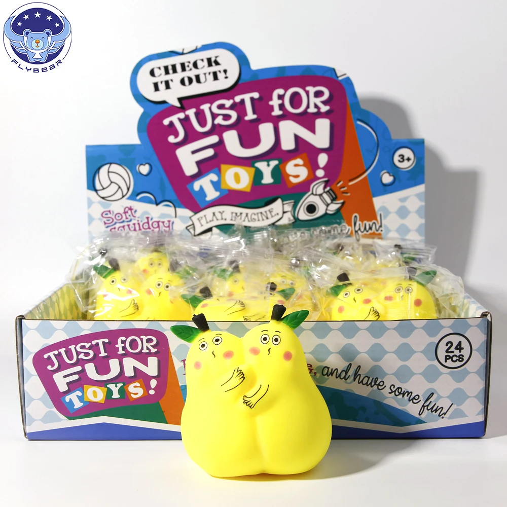 New Creative Squeeze Pear Cute Lovely Color Stress Relief Funny Playing Fidget Toys for Kids and Adult