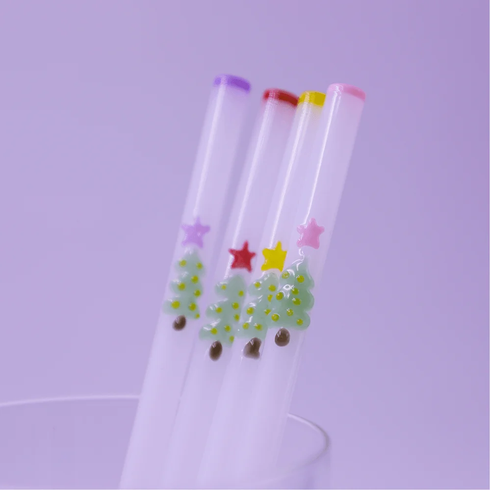 Doctorbee cool drinking straws New top seller borosilicate glass straw custom reusable straws