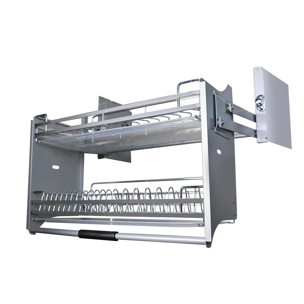 ROEASY kitchen cabinet basket double layer kitchen pull-out bown basket hardware furniture